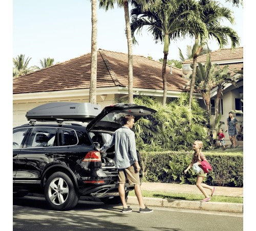 Автобокс THULE Touring M 200, титановый, aeroskin, 400 л.