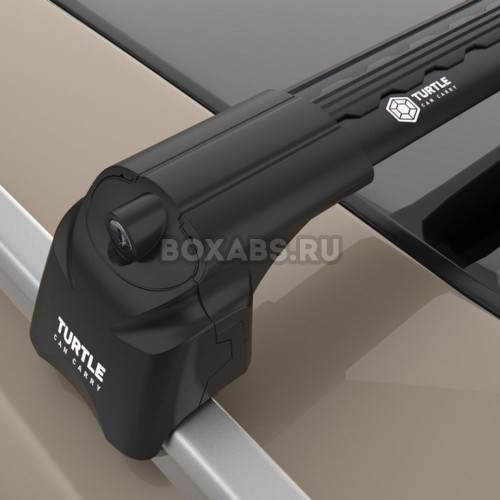 Багажник на крышу Turtle Air2 Black для Honda CR-V IV внедорожник (2012-) с интегрированными рейлингами