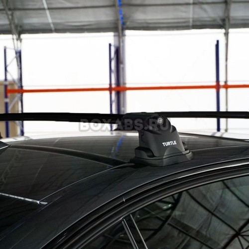 Багажник на крышу Turtle Air2 Black для Peugeot Traveller (2016-) минивэн со штатными местами