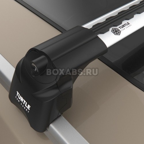 Багажник на крышу Turtle Air2 Silver для Audi Q7 II внедорожник (2015- ) с интегрированными рейлингами