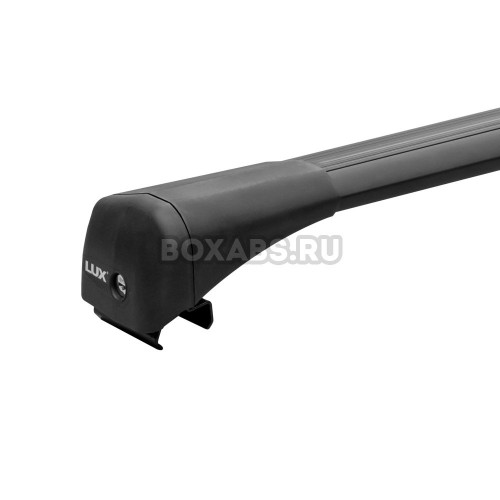 Багажник на крышу LUX BRIDGE для Hyundai Santa Fe III (2012-2018) на интегрированные рейлинги (черный)