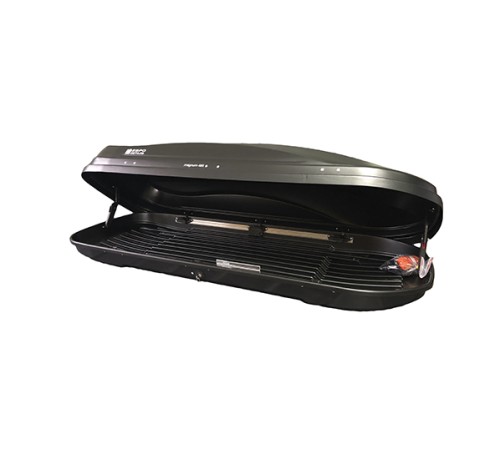 Бокс на крышу Piligrim Магнум 390, Черный матовый (1850х840х400) Быстросъём