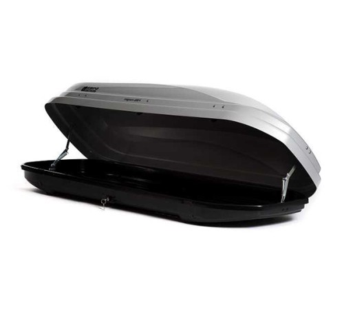 Бокс на крышу Piligrim Магнум 390, Черный глянцевый (1850х840х400) Быстросъём