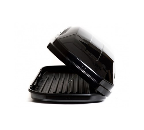 Бокс на крышу Piligrim Магнум 390, Черный глянцевый (1850х840х400) Быстросъём