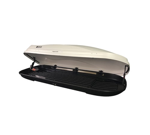 Бокс на крышу Piligrim Магнум 390, Белый матовый (1850х840х400) Быстросъём