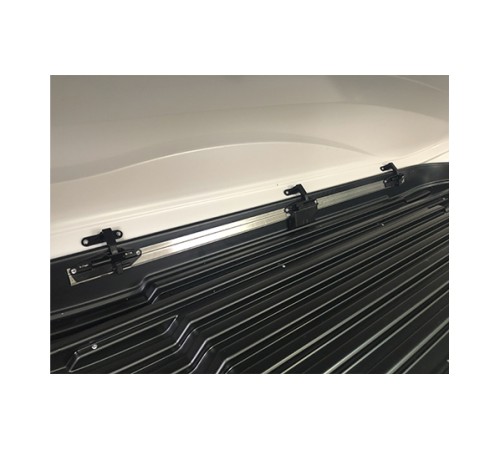 Бокс на крышу Piligrim Магнум 390, Белый матовый (1850х840х400) Быстросъём