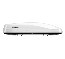 Бокс на крышу Piligrim Магнум 390, Белый глянцевый (1850х840х400) Быстросъём
