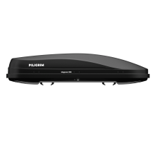 Бокс на крышу Piligrim Магнум 390, Черный матовый (1850х840х400) Быстросъём