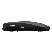 Бокс на крышу Piligrim Магнум 390, Черный матовый (1850х840х400) Быстросъём
